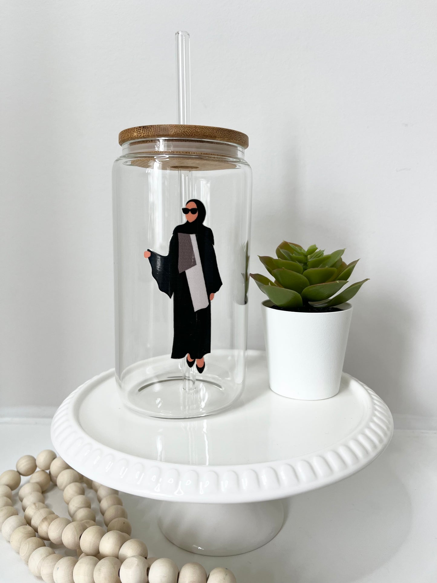 Muslimah Glass Can Cup