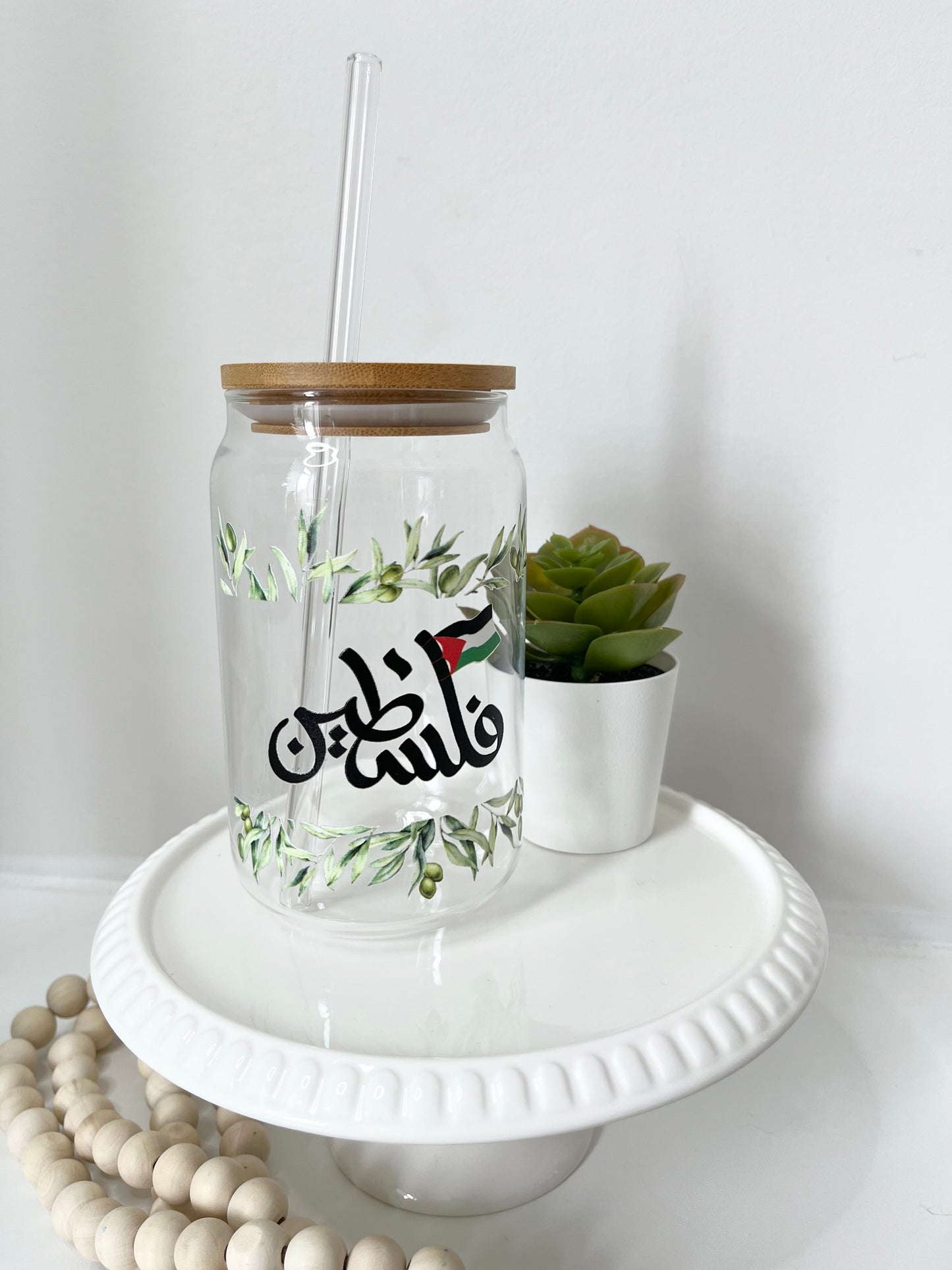 Palestine Vine Glass Can Cup