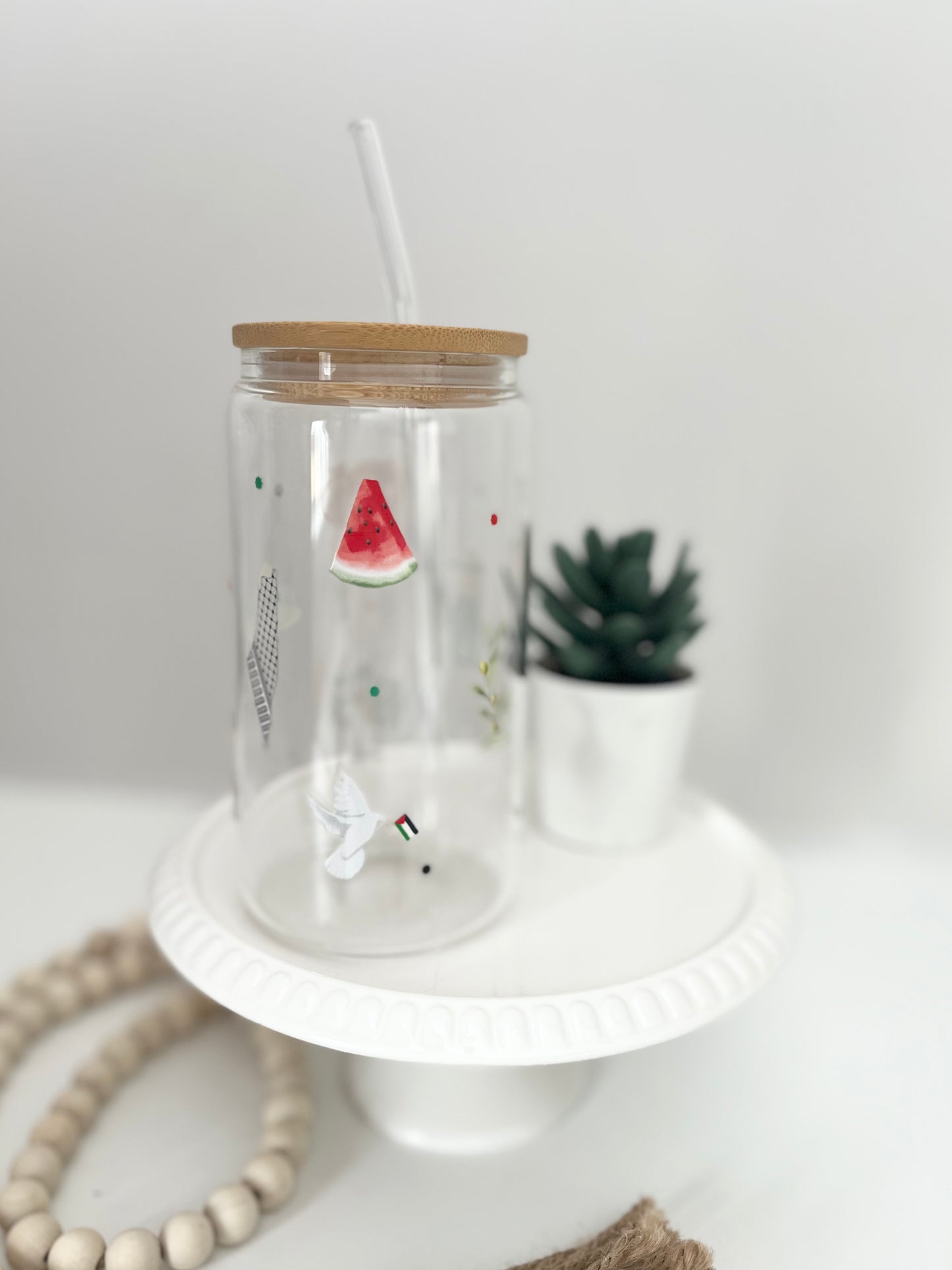 Palestine Glass Can Cup