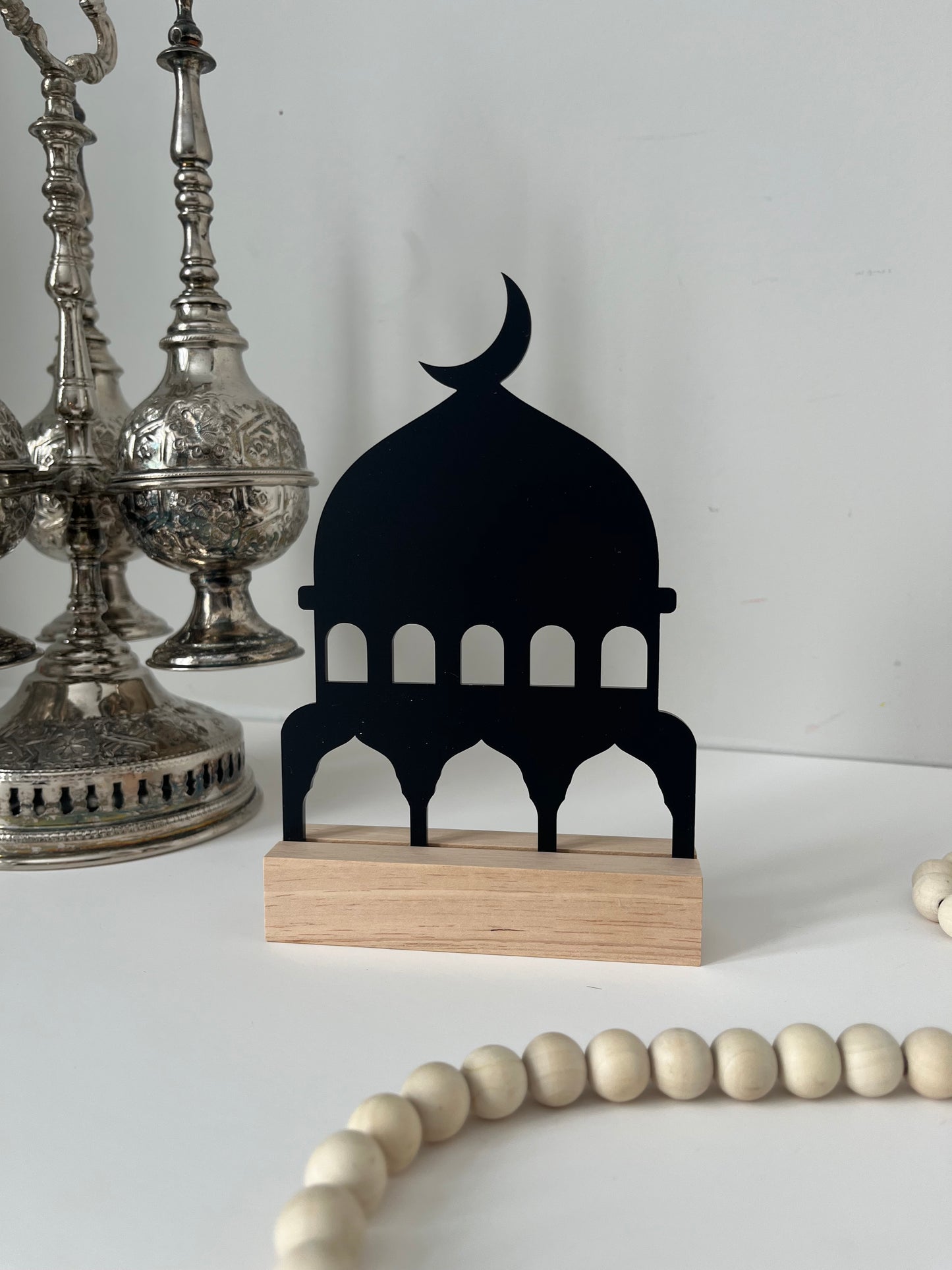 Ramadan Mosque Sign 2, Ramadan Décor, Masjid, Masjid Outline, Elegant Islamic Décor, Minimal Ramadan, Modern Ramadan Sign, رمضان مبارك