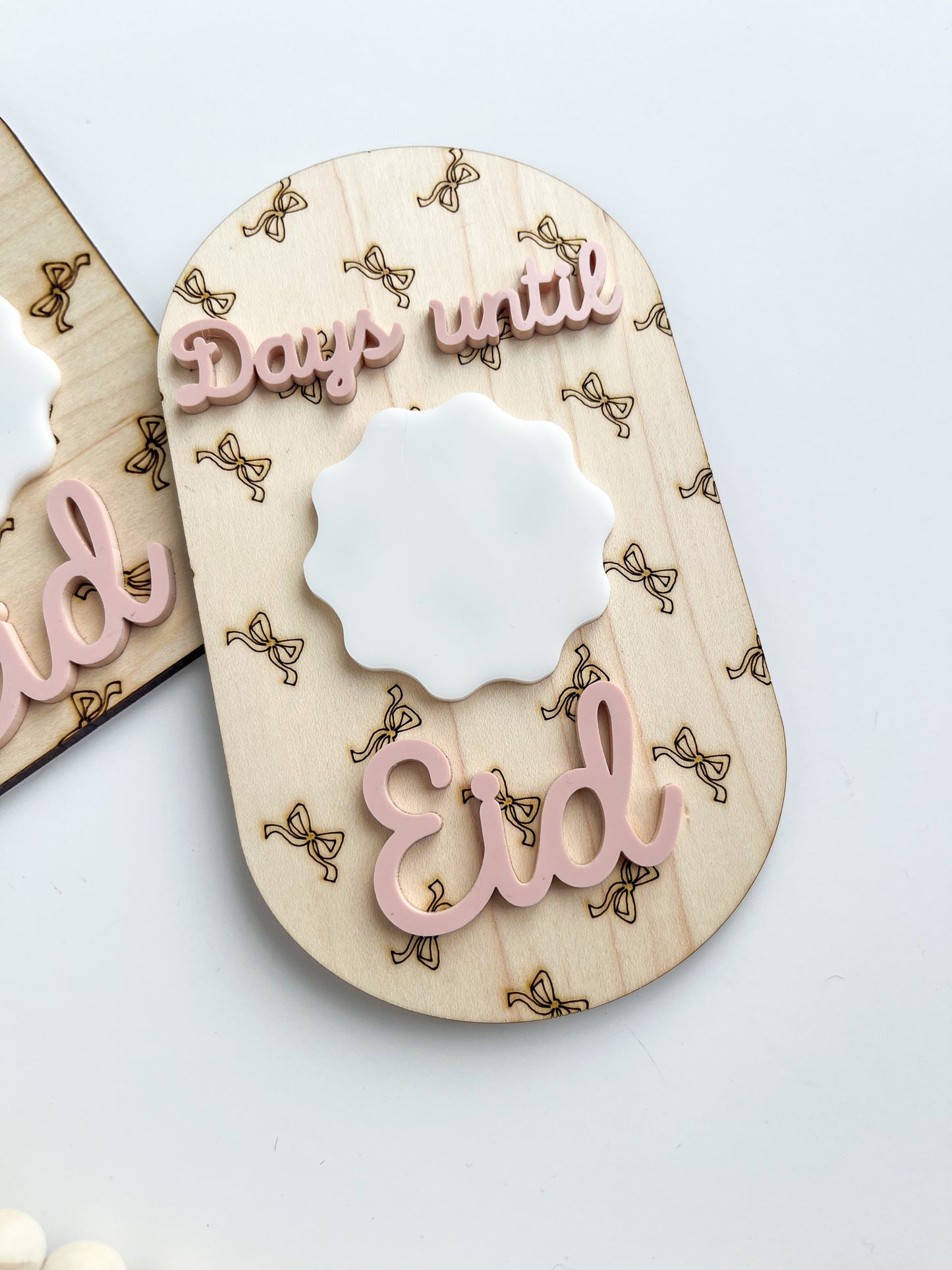 Eid Countdown, Days Until Eid, Ramadan Sign, Ramadan Eid Décor, Islamic Décor, Pink Bow Eid Countdown, Reusable Eid Countdown