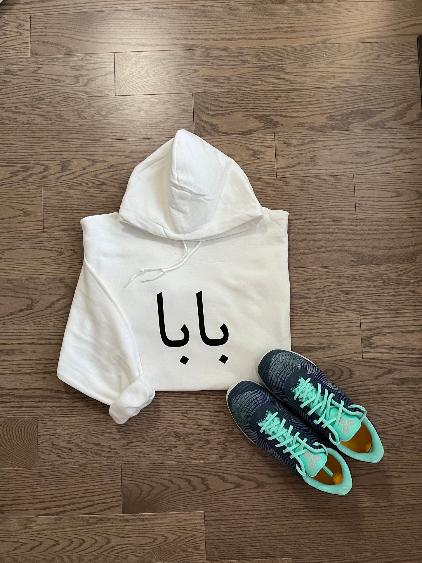 White Baba hoodie