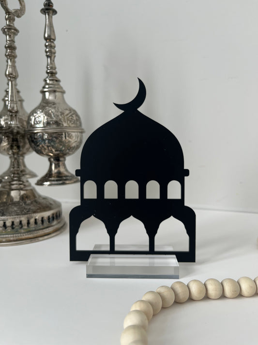 Ramadan Mosque Sign 2, Ramadan Décor, Masjid, Masjid Outline, Elegant Islamic Décor, Minimal Ramadan, Modern Ramadan Sign, رمضان مبارك