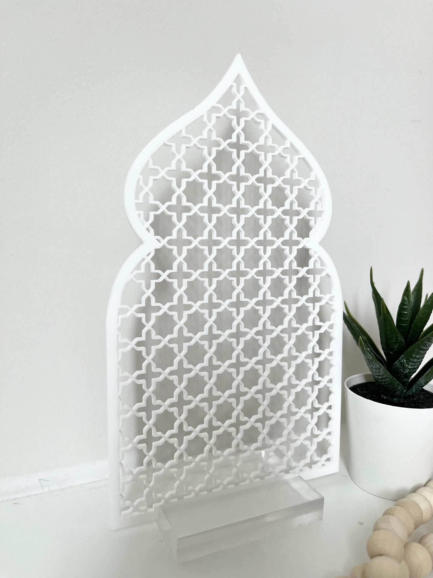 Arabesque table top - White