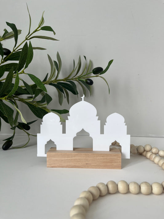 Ramadan Mosque Sign 4, Ramadan Décor, Masjid, Masjid Outline, Elegant Islamic Décor, Minimal Ramadan, Modern Ramadan Sign, رمضان مبارك